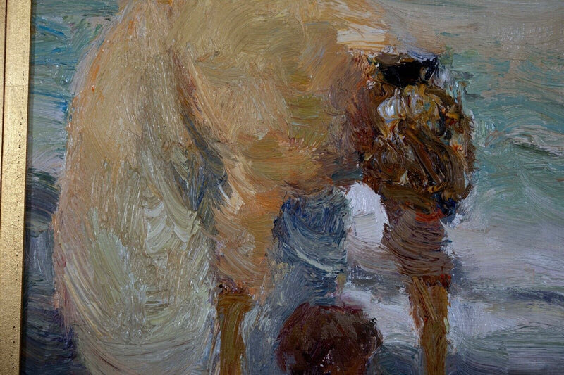 Dan Mccaw Helping Hand Signed Contemporary Impressionist Figurative Oil Painting