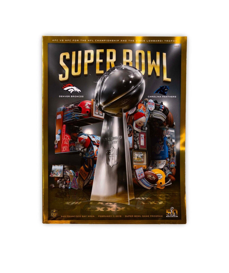 Set of 4 Superbowl 50 Official Game Program Magazine Broncos vs. Panthers