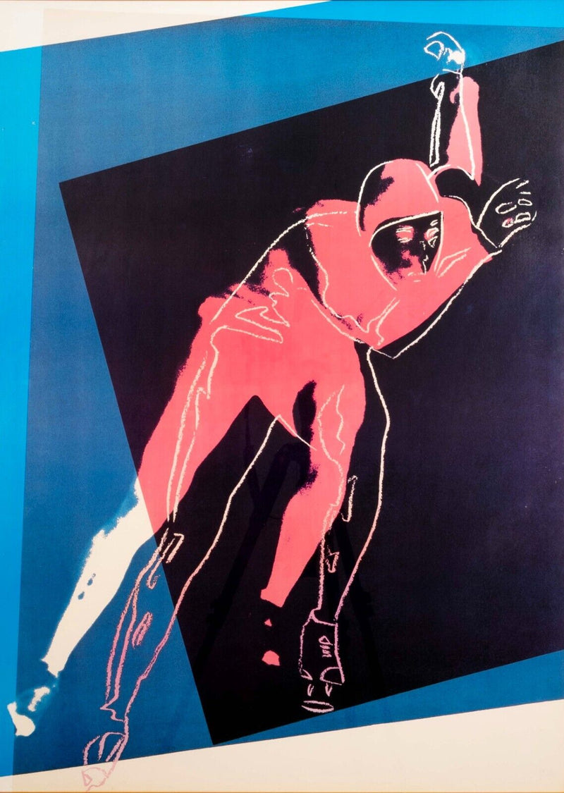 Andy Warhol Sarajevo Winter Olympic Games Lithographic Pop Art Poster 1984 Frame