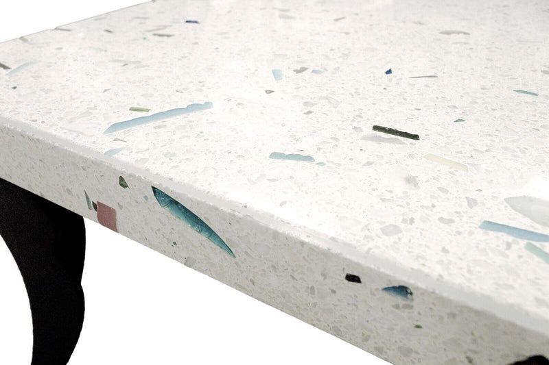 Stone International Piano Cubic White Postmodern Square Marble Coffee Table