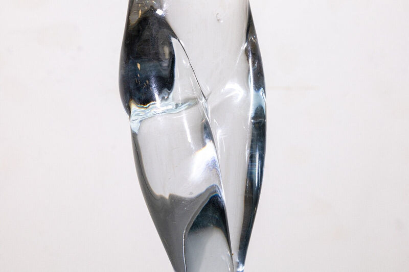 Elio Raffaeli for Salviati Murano Glass Clear Sculpture of a Figurative Woman