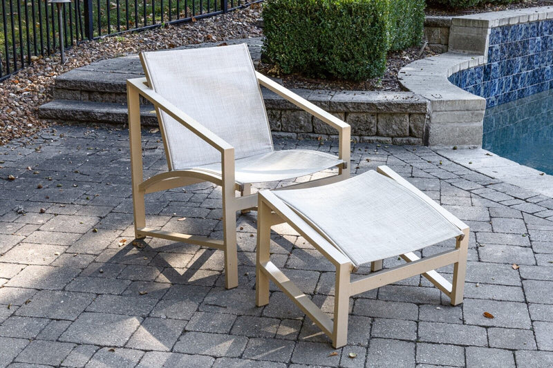 Set of 4 Pavilion Aventura Patio Armchairs with Pair of Ottomans and Side Tables