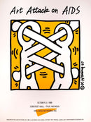 Keith Haring Art Attack on Aids Contemporary Urban Art Lithographic Poster 1988
