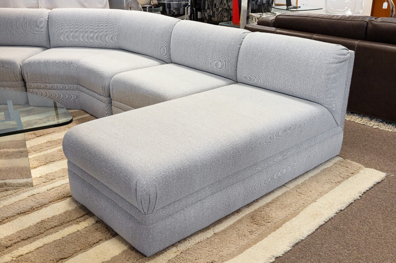 Massive Five Piece Thayer Coggin Inc Modern Tufted Gray Modular Sectional Sofa