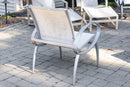 Pair of Tropitone Contemporary Modern Silver Aluminum Outdoor Patio Armchairs