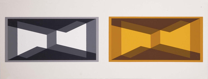 Josef Albers Homage to the Square (Grey and Yellow) Modern Screenprint on Paper