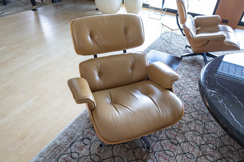 Herman Miller Eames Lounge Chair White Oak Leather 50th Anniversary Edition