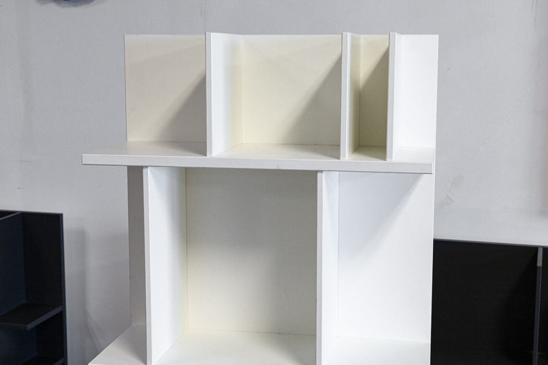 Pair of BoConcept Como System Matte White Lacquered Contemporary Shelving Units