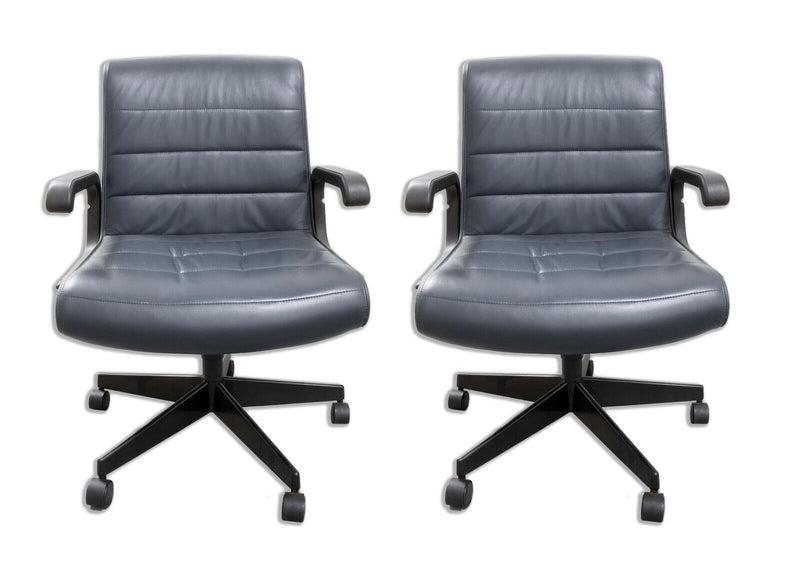 Pair of Richard Sapper Navy for Knoll Office Chairs on Wheels