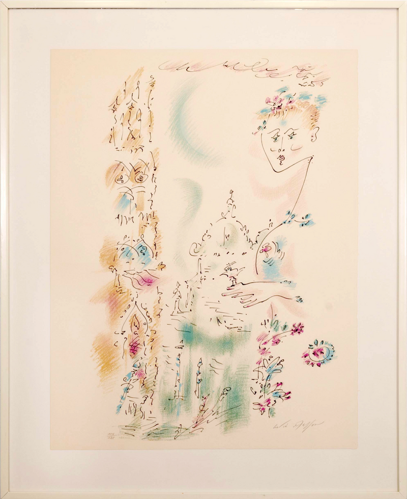 Andre Masson Venise en Fleurs Signed Modern Lithograph on Paper 114/125 Framed