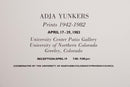 Adja Yunkers University of Northern Colorado Modern Lithograph Exhibition Poster
