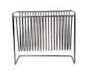 Chrome Magazine Rack by Arthur Umanoff Postmodern