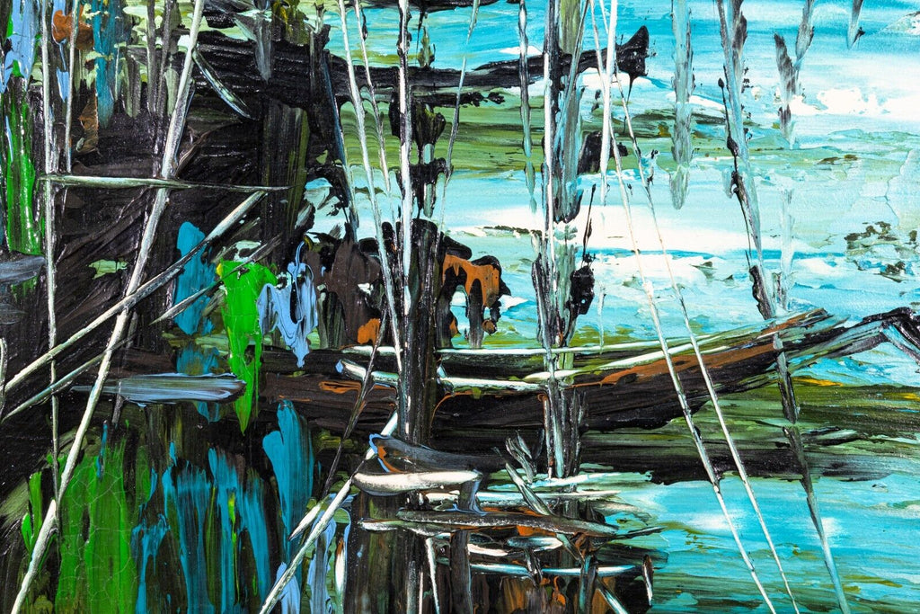 Etta Benjamin Cien Signed MidCentury Modern Impressionist Oil Paintin