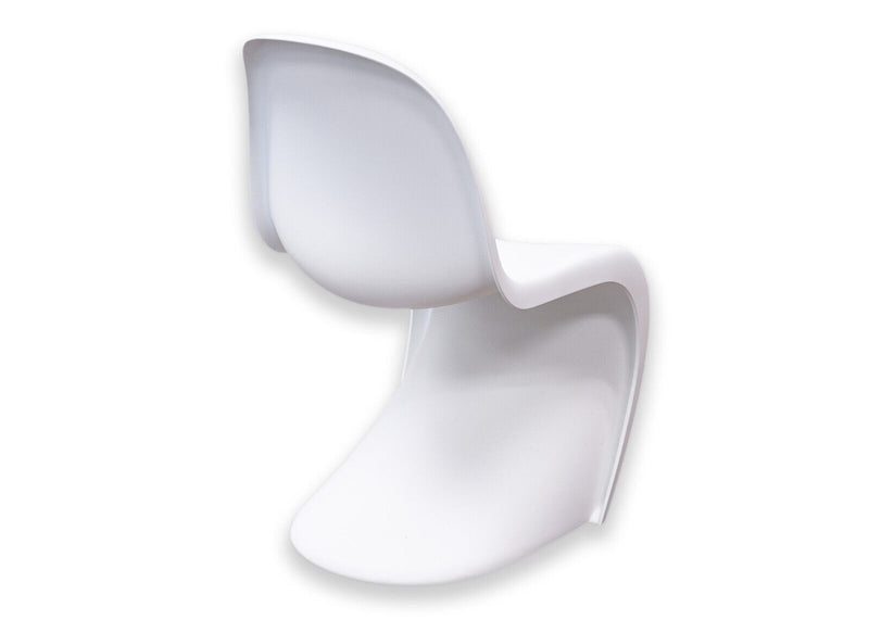Pair of Verner Panton Design Within Reach Vitra 727 White Side Accent Chairs