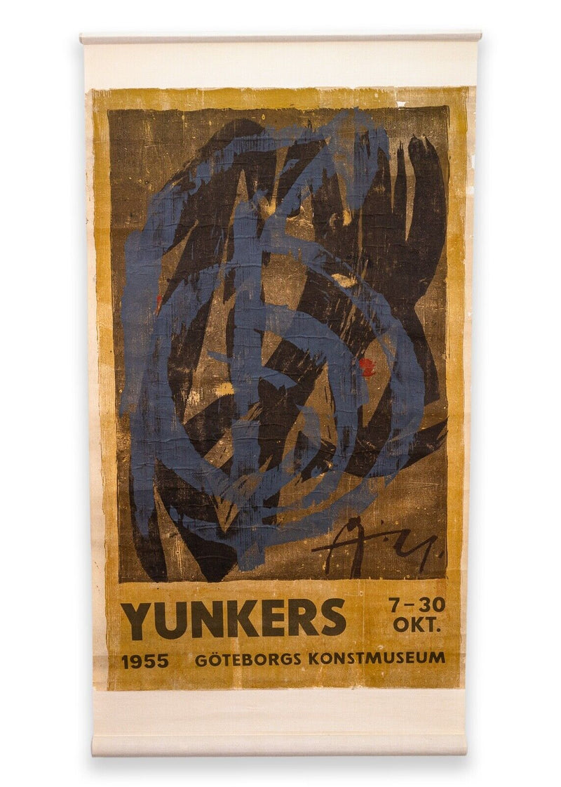 Adja Yunkers Goteborgs Konstmuseum Modern Lithographic Hanging Exhibition Poster