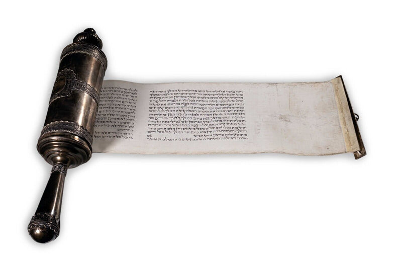 Antique Bezalel Silver Megillah Case with Scroll Jerusalem Judica Collections 20