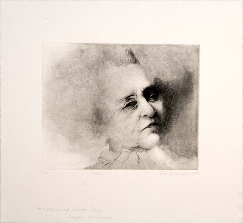 Gwen Gugell Colette Signed Contemporary Figurative Etching on Paper 6/10 UF