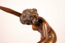 Claire Jeanne Roberte Colinet The Juggler Pen Holder Art Deco Bronze Nude Sculpt