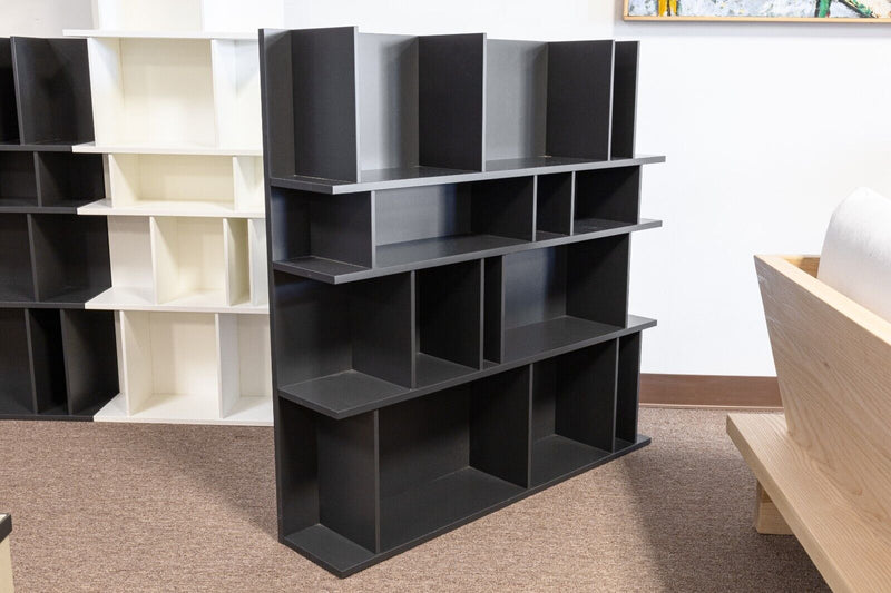 BoConcept Como System Lacquered Charcoal Gray Contemporary Shelving Unit