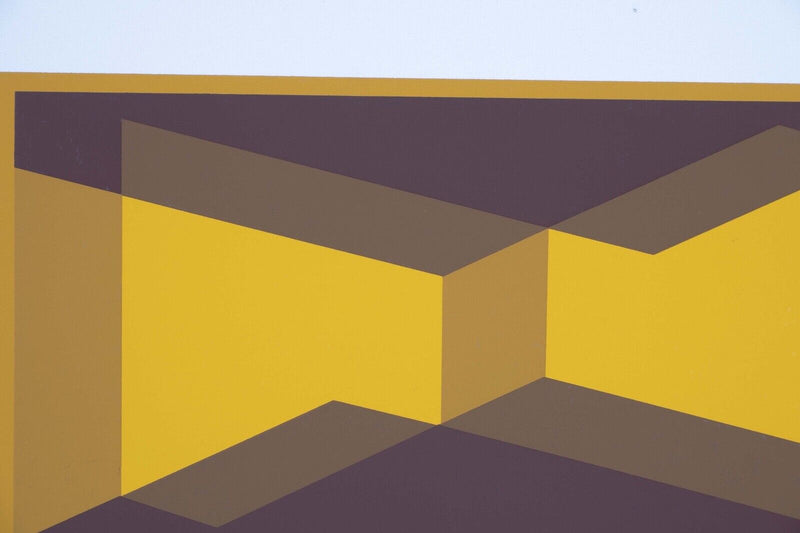 Josef Albers Homage to the Square (Grey and Yellow) Modern Screenprint on Paper