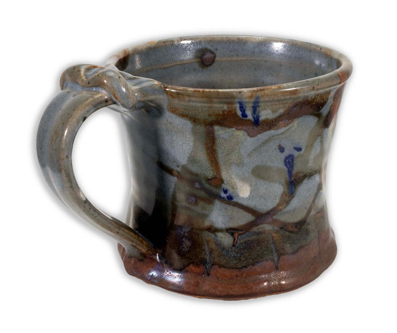 John Glick Ceramic Stoneware Mug IX Stamped Plum Tree Pottery