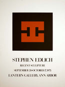 Stephen Edlich Recent Sculpture (White) Lithographic Exhibition Poster Unframed