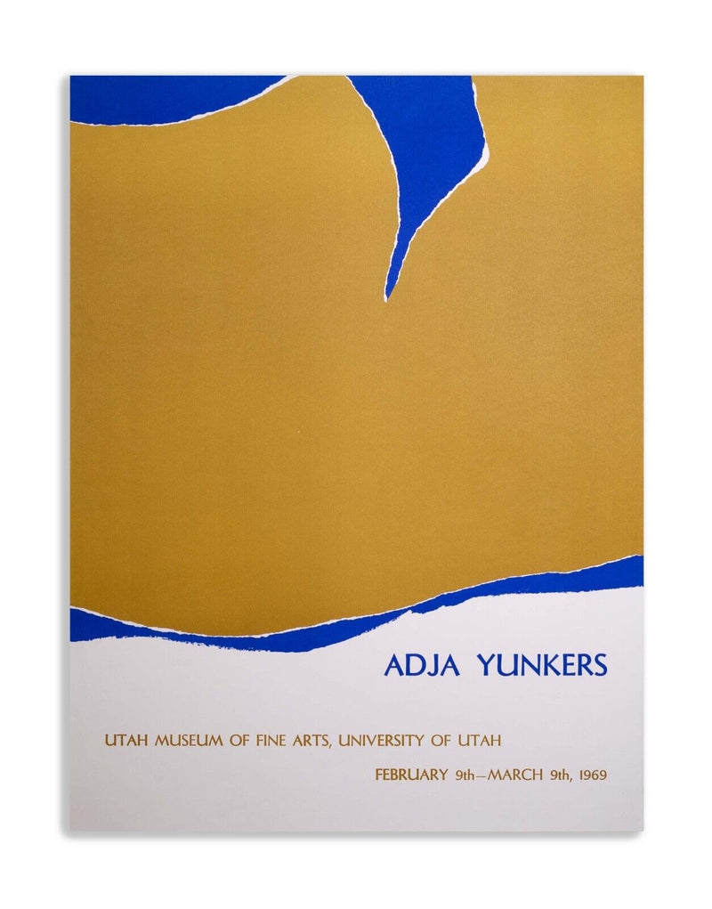 Adja Yunkers Utah Museum of Fine Art Lithographic Exhibition Poster Unframed '69