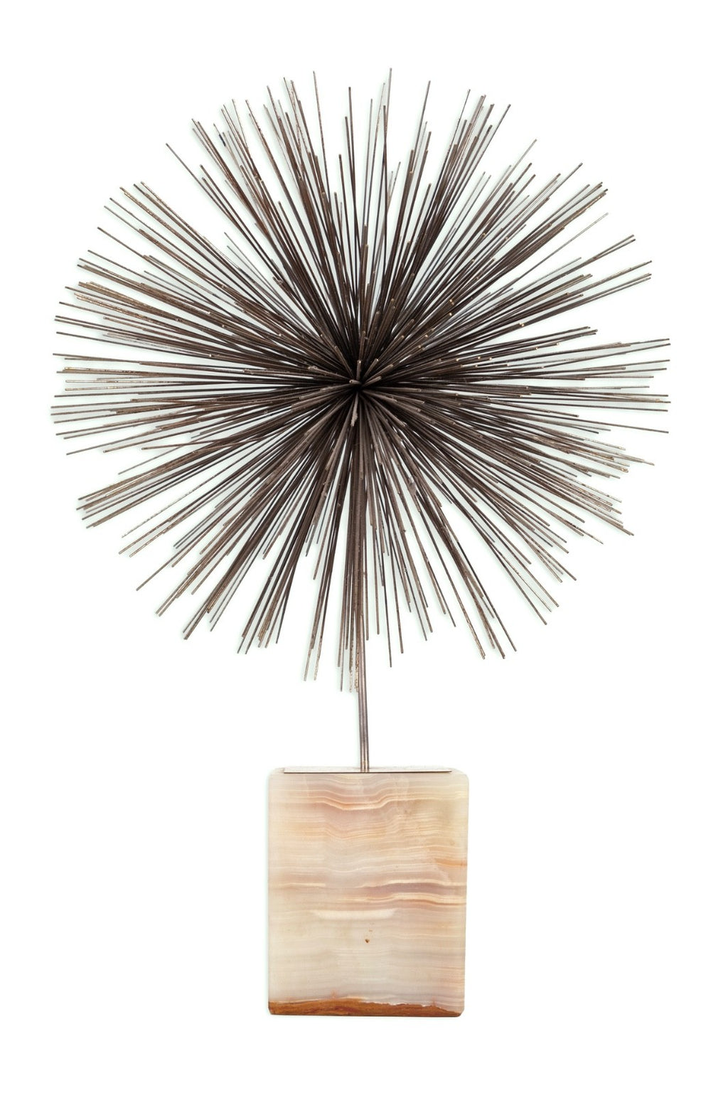 Curtis Jere Mid Century Dandelion Burst Sculpture On Square