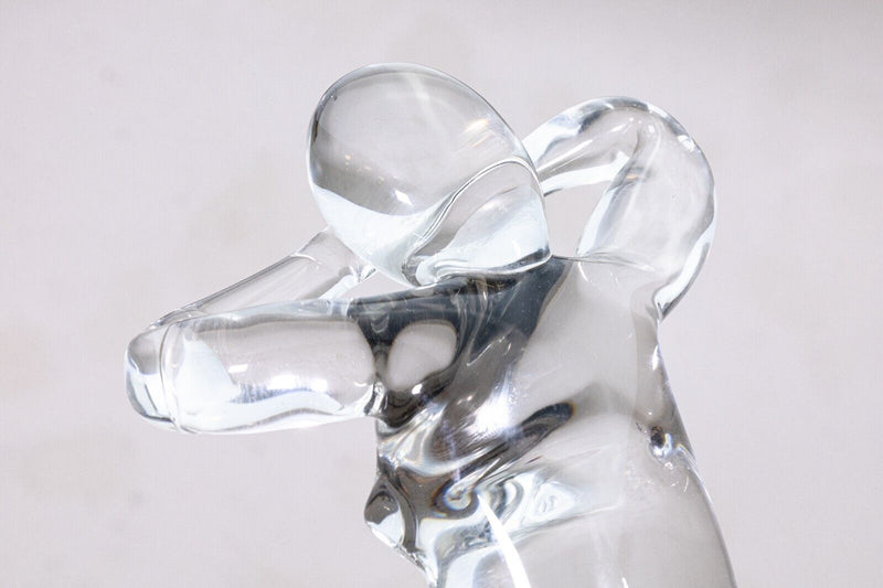 Elio Raffaeli for Salviati Murano Glass Clear Sculpture of a Figurative Woman