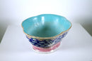 Tung Chih Oblong Footed China Bowl Turquoise Interior Yu-Yi Cloud Design 1862-75