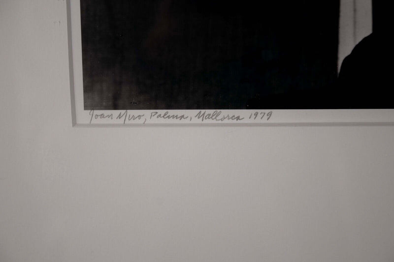 Arnold Newman Joan Miro, Paloma, Mallorca 1979 Signed Gelatin Silver Photograph