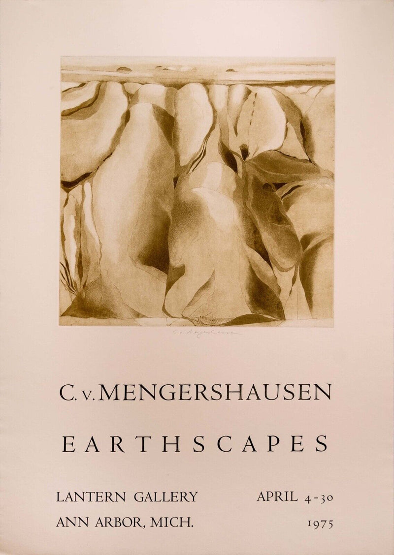 C. v. Mengershausen Earthscapes Lantern Gallery Signed Lithographic Poster