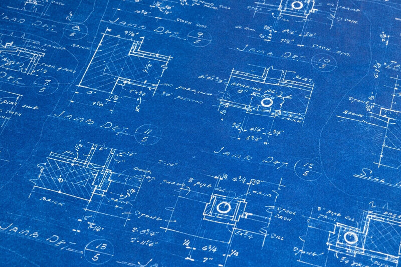 Minoru Yamasaki Original Architecture Blueprints 1953 Sloan Dental Clinic Detroi