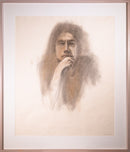 Betty Woodward-Bosley So I See Signed Modern Figurative Drawing on Paper Framed