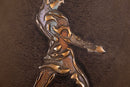 Joel Zaretsky Signed Contemporary Modernist Figurative Mixed Media Metallic Art