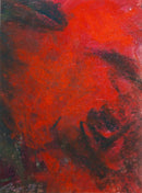 Adja Yunkers Untitled (Composition in Red) Signed Watercolor Gouache Painting UF