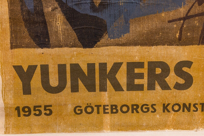 Adja Yunkers Goteborgs Konstmuseum Modern Lithographic Hanging Exhibition Poster