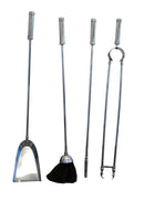 Art Deco Set of 4 Chrome Fireplace Tools