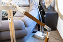 Contemporary Modern Wood and Metal Articulating Floor Lamp Designed in Denmark
