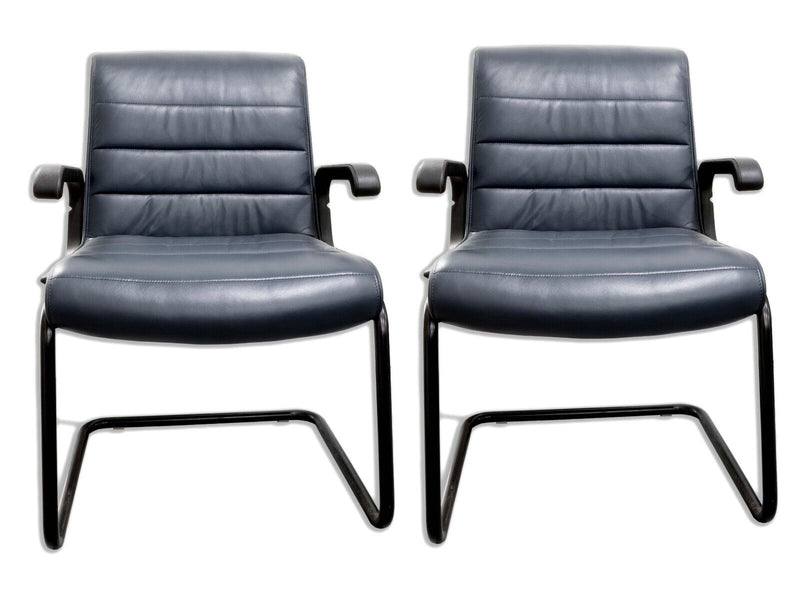 Pair of Richard Sapper for Knoll Navy Executive Office Chairs