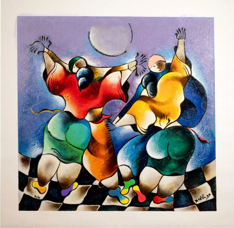 David Schluss Midnight Tango Signed Embellished Serigraph Canvas 96/99 Unframed