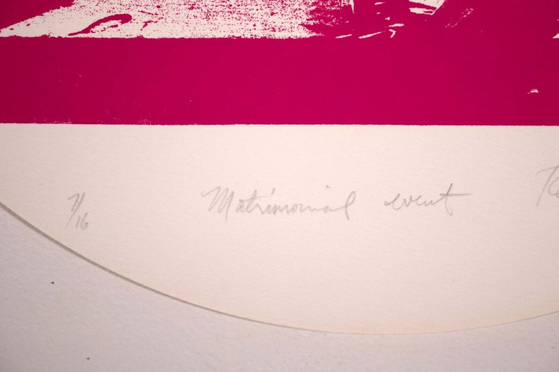 Reynold Lowe Matrimonial Event Signed Contemporary Screenprint on Paper 7/16 UF