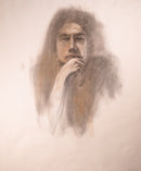 Betty Woodward-Bosley So I See Signed Modern Figurative Drawing on Paper Framed