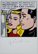 Roy Lichtenstein Masterpiece 1962 Signed Modern Vintage Exhibition Postcard