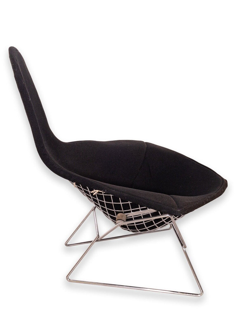 Harry Bertoia for Knoll Bird Chair & Ottoman with Black Upholstery Original 60s