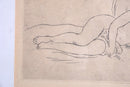 Pierre-Auguste Renoir Femme Nue Couchee Tournee a Droitte Drypoint Etching 1906