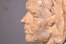 Sergio de Giusti Modernist Contemporary White Ceramic Male Bust Sculpture