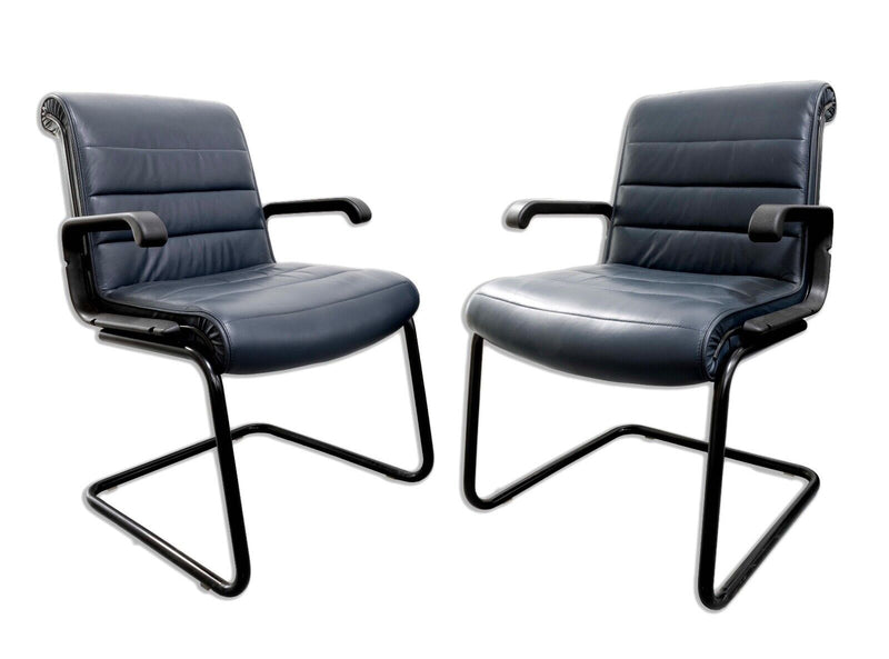 Pair of Richard Sapper for Knoll Navy Executive Office Chairs