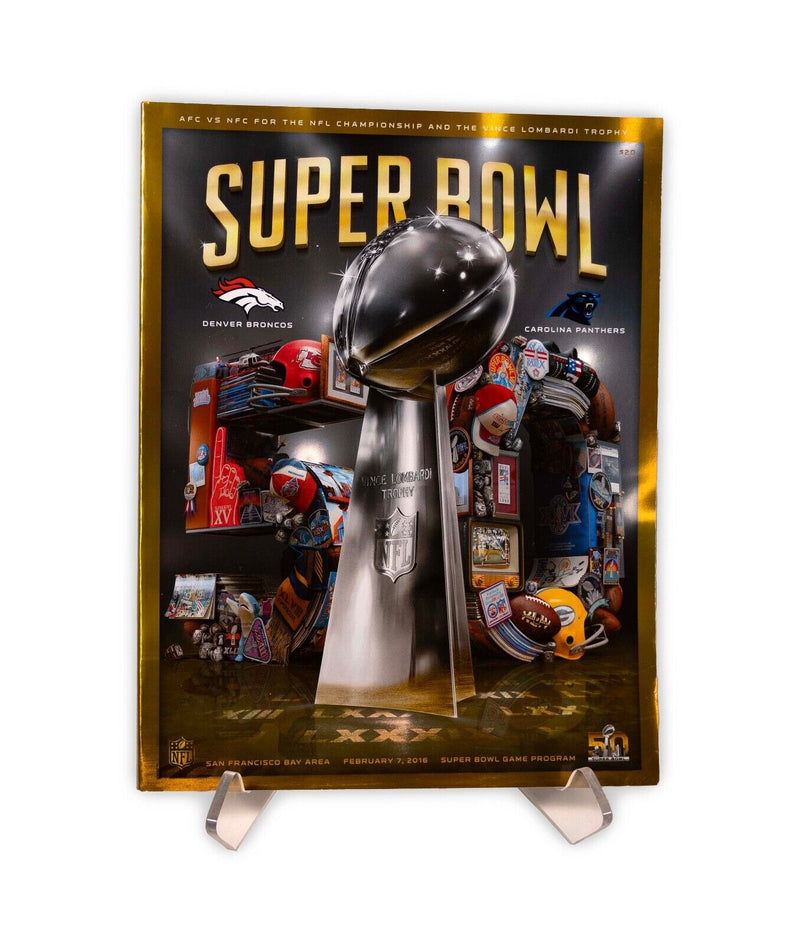 Set of 4 Superbowl 50 Official Game Program Magazine Broncos vs. Panthers