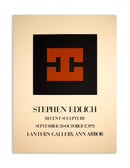Stephen Edlich Recent Sculpture (Tan) Lithographic Exhibition Poster UF 1973